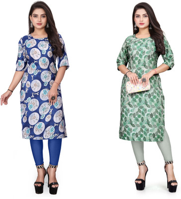 TITHIGARMENT Women Printed A-line Kurta(Multicolor)