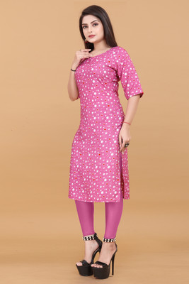 KNG TEXTILE Women Printed Straight Kurta(Multicolor)