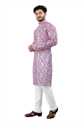 DHASU TRENDZ Men Printed Straight Kurta(Multicolor)