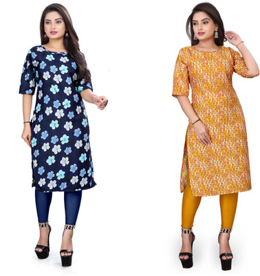 deshmi fashion Women Printed A-line Kurta(Multicolor)