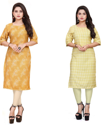 DB COLLECTION Women Printed A-line Kurta(Multicolor, Black)