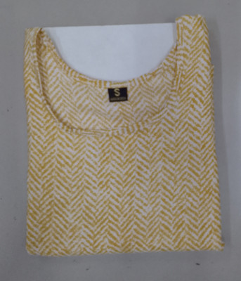 DB COLLECTION Women Printed A-line Kurta(Yellow)