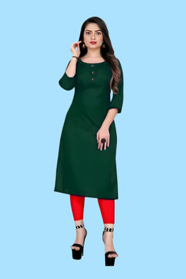 Coft Women Self Design Straight Kurta(Light Blue)