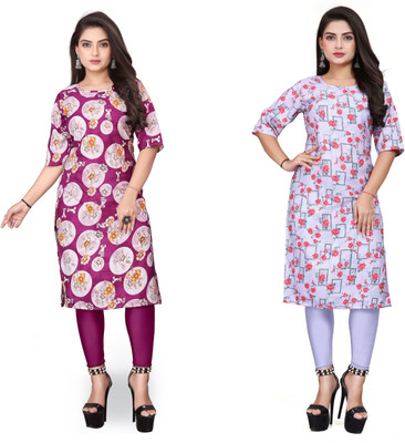 PAFASHION Women Printed A-line Kurta(Multicolor)