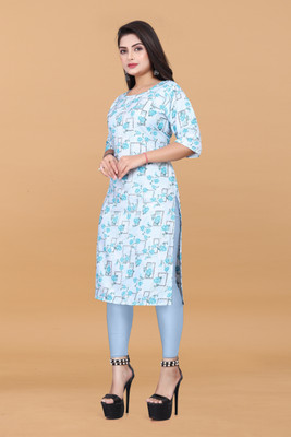 RIDDHI COLLECTION MALL Women Printed A-line Kurta(Multicolor)
