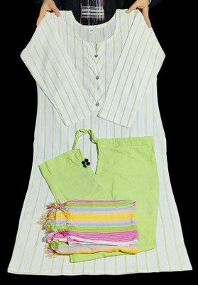 REHMAT TEXTILE Self Design Kurta, Trouser/Pant & Dupatta Set