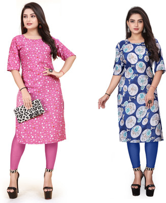 PAFASHION Women Printed A-line Kurta(Multicolor)