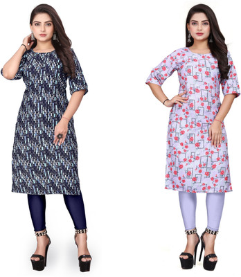 HARISH TEXTILE Women Printed A-line Kurta(Multicolor)