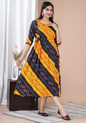 UrbanRang Women Printed Anarkali Kurta(Multicolor)
