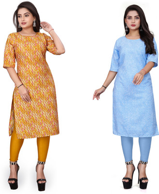 RIDDHI COLLECTION MALL Women Printed A-line Kurta(Multicolor)