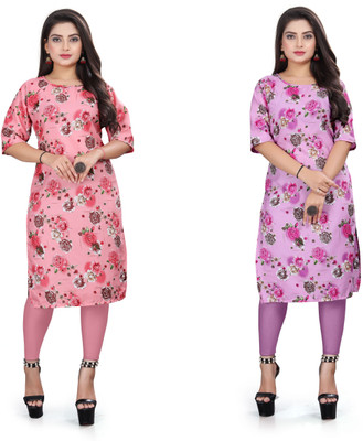 VAISALICREATION Women Printed Straight Kurta(Multicolor)
