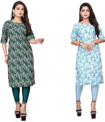 HARISH TEXTILE Women Printed A-line Kurta(Multicolor)
