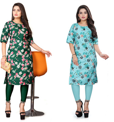 HARISH TEXTILE Women Printed A-line Kurta(Multicolor)