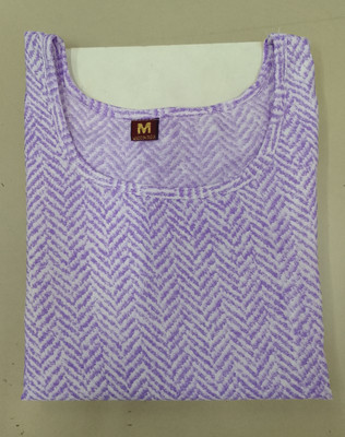 Sonali Impex Women Printed A-line Kurta(White, Purple)