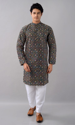 VILLAIN Men Kurta Pyjama Set