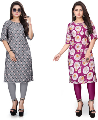 ANITA LYCRA Women Printed A-line Kurta(Multicolor)