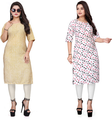 deshmi fashion Women Printed A-line Kurta(Multicolor)