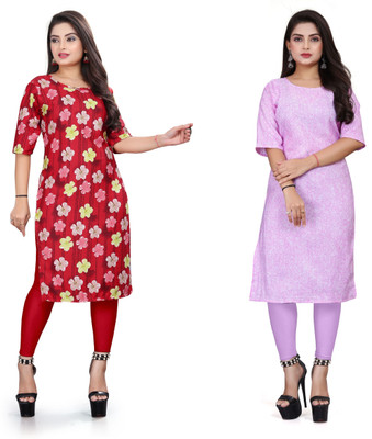 ANITA LYCRA Women Printed A-line Kurta(Multicolor)