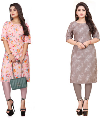 RIDDHI COLLECTION MALL Women Printed A-line Kurta(Multicolor)