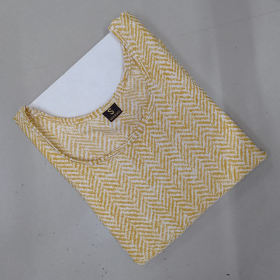 VAISALICREATION Women Printed A-line Kurta(Yellow, White)