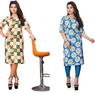 VAISALICREATION Women Printed A-line Kurta(Multicolor)