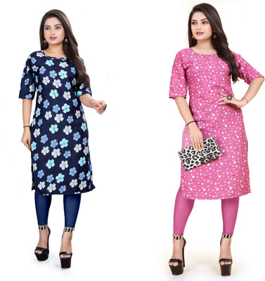 Vishwa Collection Mall Women Printed A-line Kurta(Multicolor)