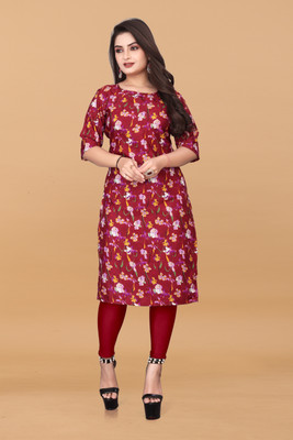 SANJUGARMENT Women Printed A-line Kurta(Multicolor)