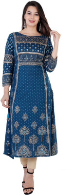 Rangshalaa Women Printed A-line Kurta(Multicolor)