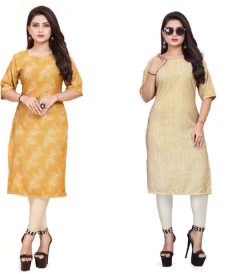 deshmi fashion Women Printed A-line Kurta(Multicolor)