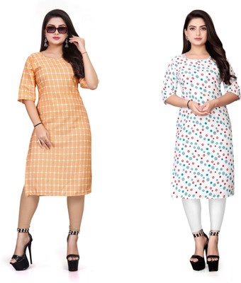 RIDDHI COLLECTION MALL Women Printed A-line Kurta(Multicolor)