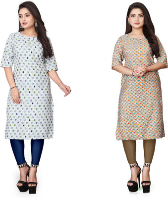 DB COLLECTION Women Printed Straight Kurta(Multicolor)