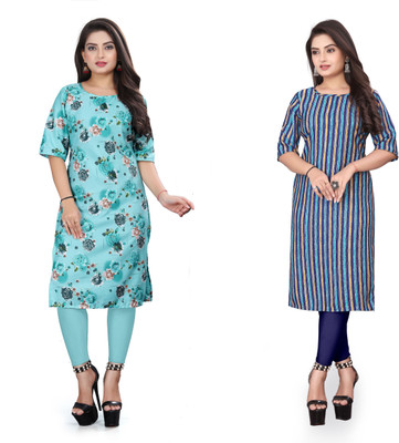 HARISH TEXTILE Women Printed A-line Kurta(Multicolor)
