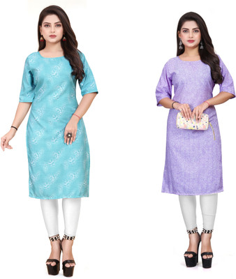 PAFASHION Women Printed A-line Kurta(Multicolor)
