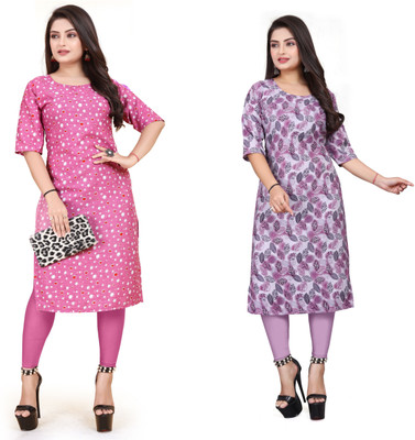 Vishwa Collection Mall Women Printed A-line Kurta(Multicolor)