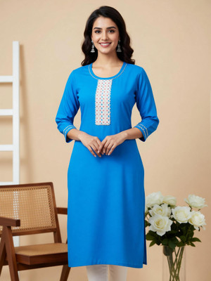 Auzaai Collection Women Patchwork Kurta(Multicolor)