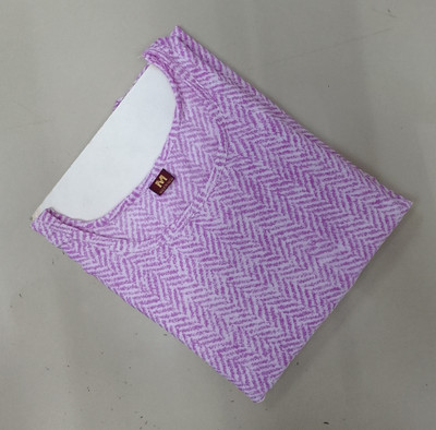Vishwa Collection Mall Women Printed A-line Kurta(Purple, White)