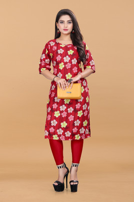 DB COLLECTION Women Floral Print A-line Kurta(Multicolor)