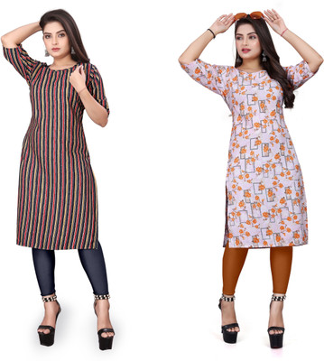 RIDDHI COLLECTION MALL Women Printed A-line Kurta(Multicolor)
