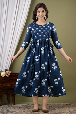 CHHOKRII Flared/A-line Gown(Dark Blue)