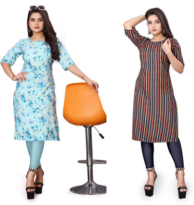 VAISALICREATION Women Printed A-line Kurta(Multicolor)