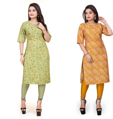 deshmi fashion Women Printed A-line Kurta(Multicolor)