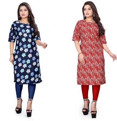 PAFASHION Women Printed A-line Kurta(Multicolor)