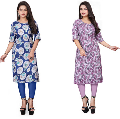 Vishwa Collection Mall Women Printed A-line Kurta(Multicolor)