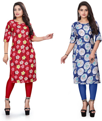 Vishwa Collection Mall Women Printed A-line Kurta(Multicolor)
