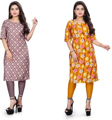 ANITA LYCRA Women Printed A-line Kurta(Multicolor)