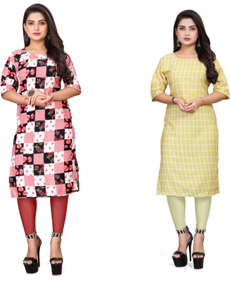 KNG TEXTILE Women Printed A-line Kurta(Multicolor)