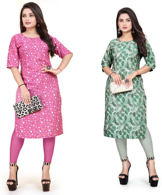 deshmi fashion Women Printed A-line Kurta(Multicolor)