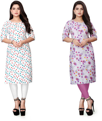 TITHIGARMENT Women Printed A-line Kurta(Multicolor)