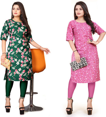 PAFASHION Women Printed A-line Kurta(Multicolor)
