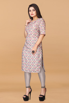 deshmi fashion Women Printed Straight Kurta(Multicolor)